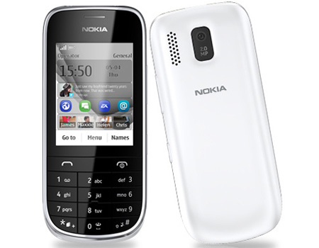 Telefono Movil Nokia Asha 203 Blanco Plata